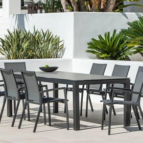 Outdoor Dining Setting | Danli Ceramic Table With Sevilla Chairs 9pc 