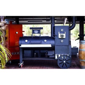 20" Offset BBQ Smoker and Cooking Tower