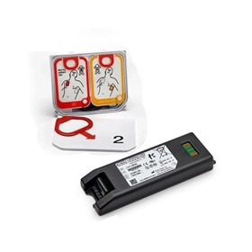 CR2 Lithium Replacement Battery & Defibrillator Pads Bundle