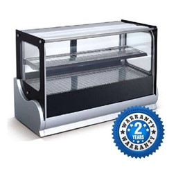 Glass Countertop Hot Food Display 1200mm | Square  | DGHV0540