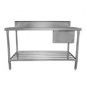 Single Right Stainless Sink 1200 W x 700 D with 150mm Splashback