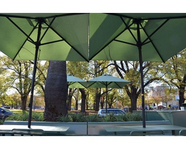 Indoor Outdoor Imports - Commercial Market Umbrella - CAF4-2x2m Square Aluminium Umbrella
