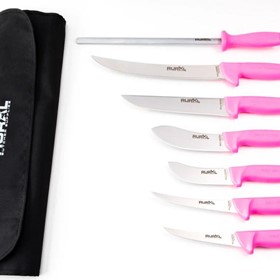 Butchers Knife | 7PC Professional Butchers Knife Set | Hot Pink Series