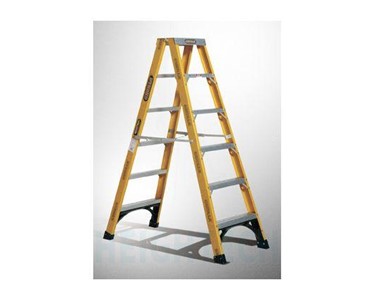 Gorilla - Fibreglass Double Sided Step Ladder 150kg Industrial 2.4m (8ft) 15.1kg