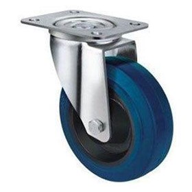 Blue Rubber Castors | TE21ENR_S | Castors & Trolley Wheels