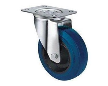 Blue Rubber Castors | TE21ENR_S | Castors & Trolley Wheels