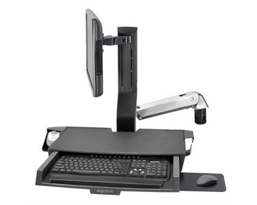 Ergotron - Computer Desk & Workstation | SV Combo Arm with Worksurface & Pan
