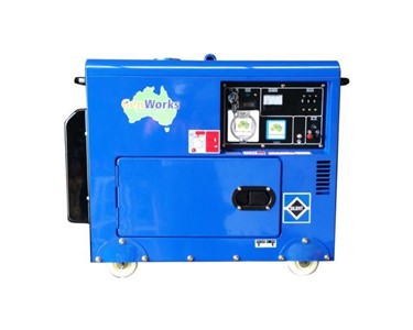 Genworks - Portable Diesel Generator 6kVA Three Phase 415V in Canopy