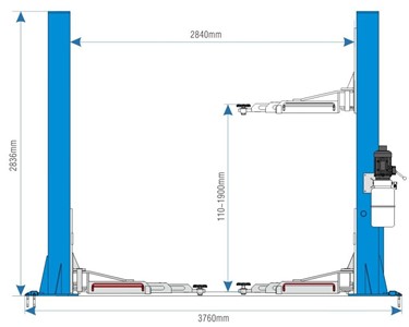 HiLift - 2 Post Hoist | YL-268 Base Plate Car Truck Hoist 6.8T 