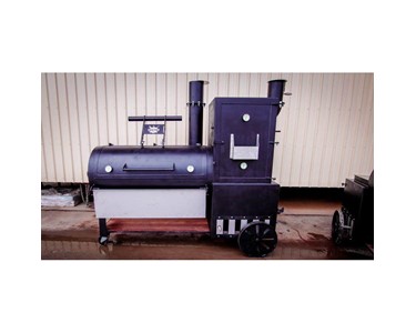 Iron Fire - 24" Offset BBQ Smoker and Cooking Tower