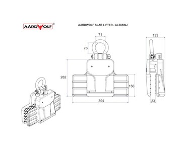 Aardwolf - Slab Lifter 30 AWJ. For lifting thin materials, porcelain & glass.