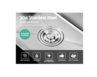 Cefito - Kitchen Sink 800 W x 450 D Stainless Steel