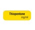 Medi-Print - Drug Identification Label - Yellow | Thiopentone 10x35 HP op