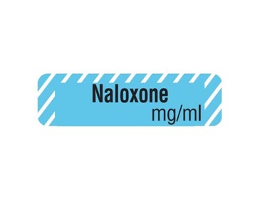 Medi-Print - Drug Identification Label - Blue | Naloxone mg/ml               