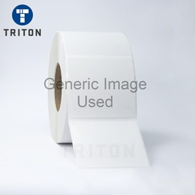 Thermal Carton Label 104x95 White, Security Cut, Varnished