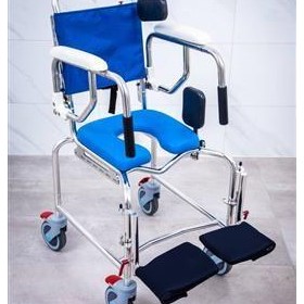 Transit Mobile Shower Commode With Swingaway Footrest - 320mm