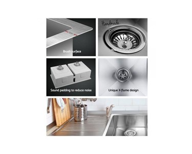 Cefito - Kitchen Sink 865 W x 440 D Stainless Steel