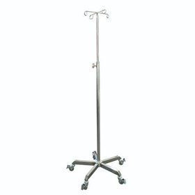 Stainless Steel IV Stand Four Hook