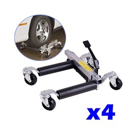 4x 12" 680kg Hydraulic Wheel Dollies - Vehicle Positioning Jack