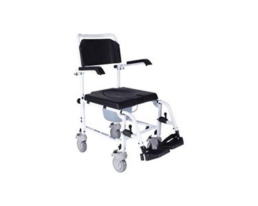 Aluminium Attendant Propelled Mobile Commode Chair
