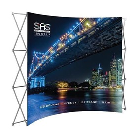 Display Stand & Equipment | DP-60 Curved Pop Up Wall (FABRIC)