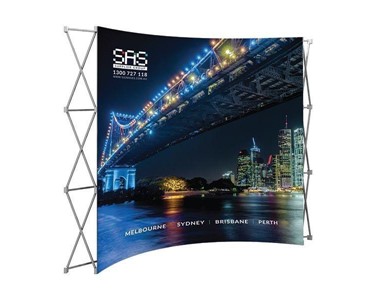 Display Stand & Equipment | DP-60 Curved Pop Up Wall (FABRIC)