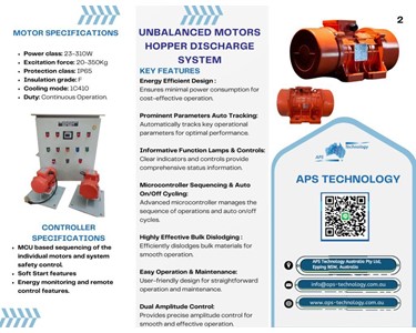 APS Technology Australia - Unbalanced Motors Hopper Discharged System (UDHMS)