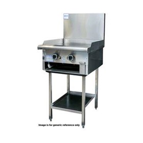 PGM-24 | 600mm Mild Steel Grill Plate on Stand with Shelf under