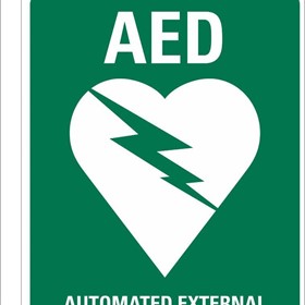 2-way AED Wall Sign