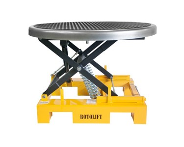 RotoLift Spring Pallet Elevator with Round Rotating Top CSPE-RR-RT