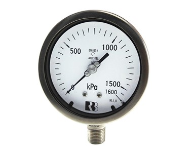 100mm Stainless Steel Solid Front Pressure Gauges