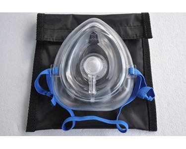 Pocket Mask with Oxygen Inlet and Head Strap | Rescuer