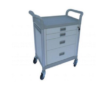 Modular Utility Medical Trolley with 4 Wide Drawers