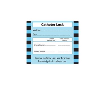 Medi-Print - Injectable Medicine Label - Line & Catheter | Catheter Lock