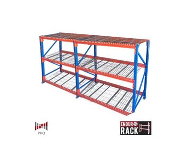 PRQ - Longspan Shelving – 2 bays of 3 shelf levels with mesh panel shelving