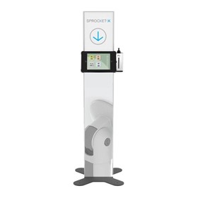iPad and Tablet Stands with Integrated Hand Sanitiser Station