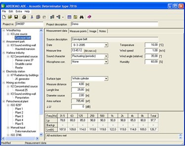 EMSBK | Sound Power  Measurement  – Acoustic Determinator Software