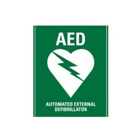 AED Defib Sign Poly | 872719
