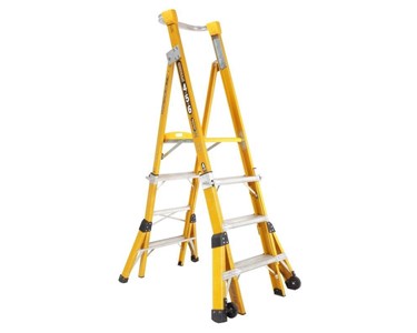 Gorilla - Adjustable Fibreglass Platform Ladder