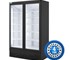 Thermaster - Double Glass Door Upright Fridge 1000Lt | LG-1000BGBM | Black 