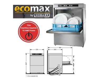 Hobart - Commercial Underbench dishwasher - EcoMax504