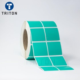 Thermal Label 50x50 2Up, Green, Freezer Adhesive
