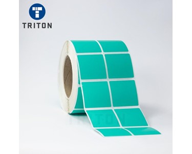 Triton - Thermal Label Roll 50x50 2Up, Green, Freezer Adhesive