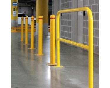 Double Rail U-Bollards - Yellow