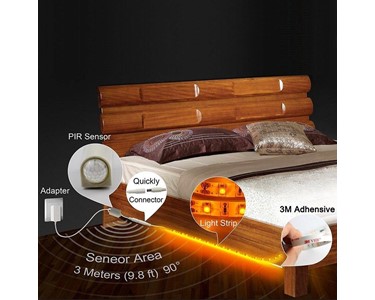 Indigo Care - Fall Prevention Bed Light Motion Sensor - Wired & Wireless