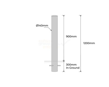 In Ground Bollard 140mm Stainless Steel 304 | B140-IG-SS304 