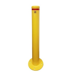 140mm Steel Bollards - Yellow (Base Plate)