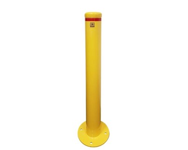 140mm Steel Bollards - Yellow (Base Plate)