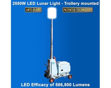 Lunar Lighting - Lighting Tower | Trolley-mounted | Mobile LED Lunar | 2550W 