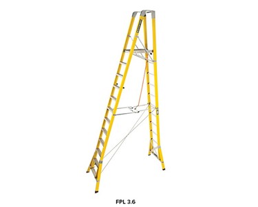 Branach Workmaster Fibreglass Platform Ladder 12 Steps
